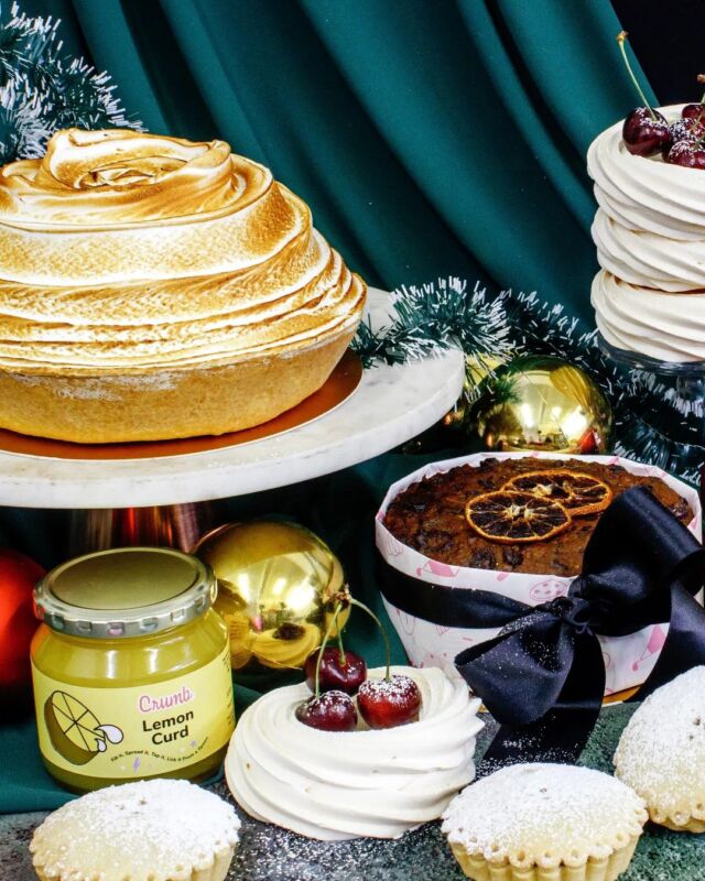 CHRISTMAS!
🎄🎄🎄
Our Christmas menu is live! 
...
We've got so many options to choose from including a festive fruit cake, our iconic mince pies, the cutest ever choccy Yule log, The LMP - (our incredible lemon meringue pie), top it yourself pavlova nests and jars of lemon curd.
(All these delicious dessert have vegan friendly versions too!) 🫶
...
Head over to our online store and get your orders in. 
Our iconic mince pies are available throughout December
The other desserts can be collected from our studio in Woodstock on either 22 or 23 December - select your preferred date in the drop down menu on the online store over on www.crumb.co.za
🎄🎄🎄
#crumb #crumbcakes #cakeme #crumbcakessa  #christmasdessert #christmas #xmas #christmascake #mincepies #yulelog #christmasfeast #christmasfood #festive