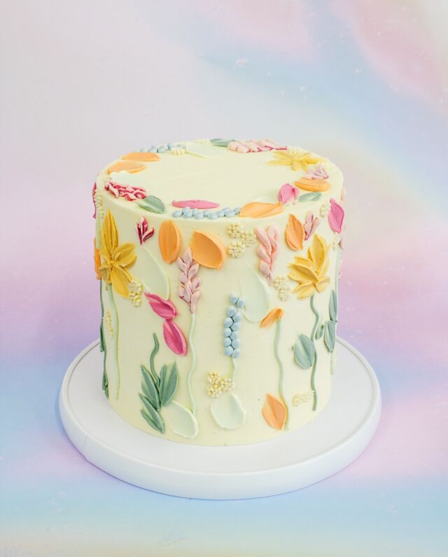 Be Wild, Flower Child!...What an adorable little cake decorated with teeny tiny buttercream flowers! We love how this cake turned out, so we're adding this one to our online store - it's the perfect design for so many occasions!...#celebrationcake #celebrationcakes #crumb #crumbcakes #cakeme #cakebycrumb #capetownbakery #floralcake #cake #cakes #cakeotd #cakestagram #cakeoftheday