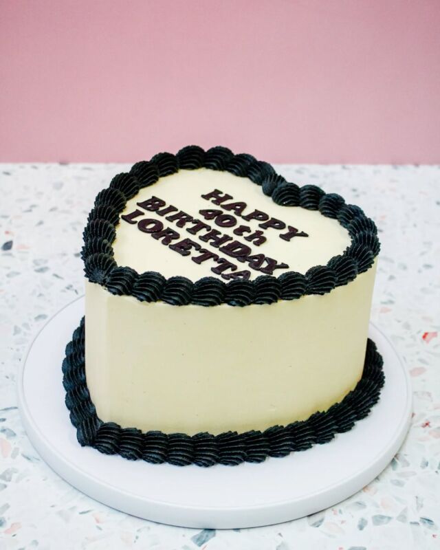 🖤 BONNIE 🖤...Loretta chose our Bonnie cake design in cream & black to celebrate her 40th Birthday over the weekend. Bonnie can be ordered directly from our online store....20cm Wide / 3 Layer 🖤 Shaped CakeServes Approx 22 Portions Customizable Colours & TextAvailable In A Variety Of Flavours Vegan & Gluten Free Options Available From R1250...#crumb #crumbcakes #crumbcakessa #celebrationcake #celebrationcakes #veganbycrumb #vegancakes #vegan