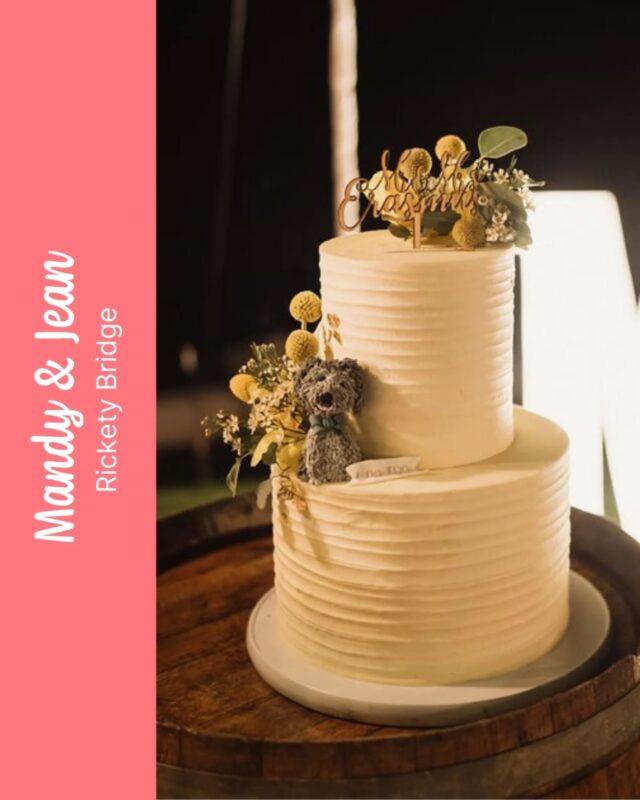 MANDY & JEAN
...
Another beautiful ruffled buttercream cake from from an incredible 24'/'25 wedding season! We appreciate your support so much! 
Congratulations Mr & Mrs Erasmus! 🫶
(How cute is little Reginald perched between the two tiers???)
This is our Cyndi design from our wedding lookbook)
...
Photography by @tyanderi_com 
Venue @ricketybridgewines