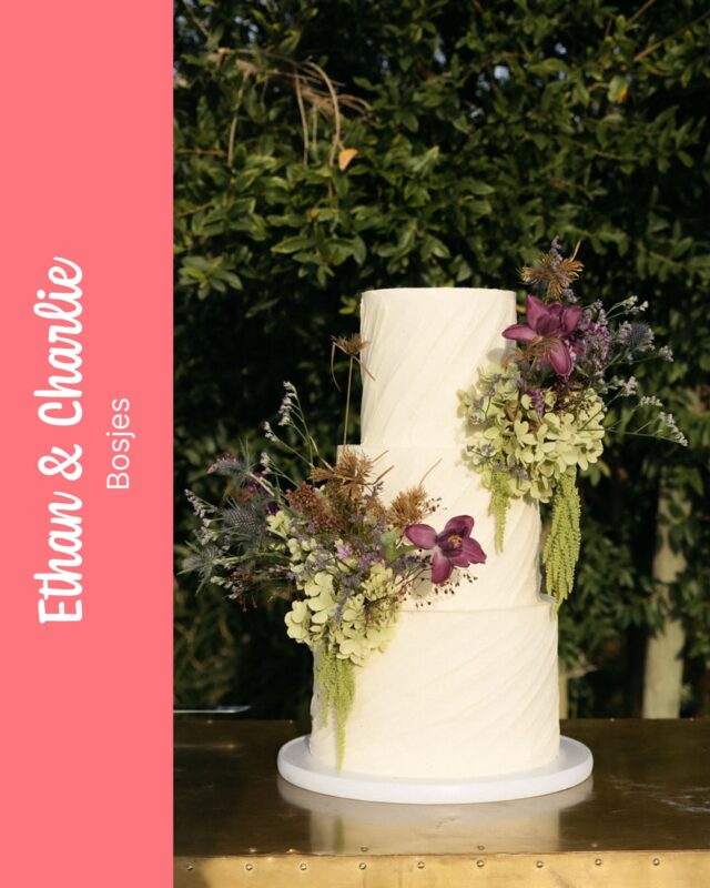 ETHAN & CHARLIE 
…
Ethan and Charlie got married at the incredible Bosjes a few months ago. The colour palette and the rough grassy textures of the flowers and decor at this wedding was just insanely beautiful - feminine, yet masculine and modern all in one. Obsessed with this version of our Lita three tier cake size - this cake looks good no matter how it is decorated! 
I loved creating this for you Ethan & Charlie - thank you for making us a part of your special day! 
…
Coordinator @bellsandwhistlesct 
Photography @mattcarrphotography 
Venue @bosjes_farm 
Flowers provided by @thegrandbotanist