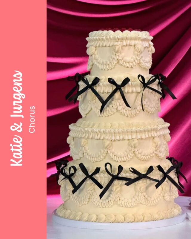 KATIE & JURGENS ♥️♥️♥️Pat really is a showstopper!!! This incredible four tier cake size is one of my favourite cakes to make, and piping all the Lambeth designs onto this massive cake was SO therapeutic!!...Katie & Jurgens went all out with four different cake flavours, including Very Vanilla, Red Velvet, Pink Bubbles & Raspberry and Coconut & Passion fruit! 🥰...Thank you for entrusting me with this in👏cre👏di 👏ble order K & J ♥️♥️♥️...Photo by @krust_contentVenue @chorusrestaurant#weddingcake #weddingcakes #crumbcakes