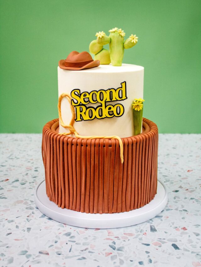 Cake, but make it Western! 🌵🌵🌵A huge congratulations to @secondrodeoagencythat celebrated their first birthday here in Woodstock last week! ...Leather tassels, a cowboy hat and cacti completed the look on this super fun design in our super popular Biscoff cake flavour option that we created to celebrate the occasion. ...BISCOFF BABY! Layers of vanilla sponge layered with creamy Biscoff frosting, Biscoff cookie spread and crushed Biscoff biscuits. Devine! @lotusbiscoffsa...#celebrationcake #celebrationcakes
