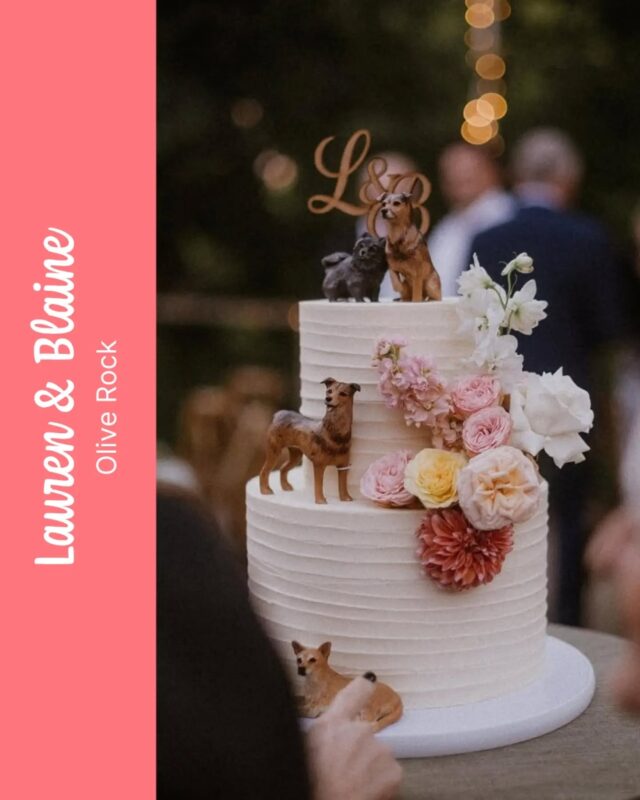 Lauren & Blaine🌸🐕🩷Can we take a moment for these incredible cake toppers on Lauren & Blaine's wedding cake? They are made by @lesleytuchten_ceramics, and what I absolutely LOVE about them is that they are forever keepsakes. So beautifully crafted and so, SO detailed. Just incredible....I love everything about this cake - thank you for including us in your incredibly special day L & B! ...Photograph @edography.co Ceramic Cake Toppers @lesleytuchten_ceramicsCoordinated by @rollingevents_sa Venue @olive_rock_venue Flowers by @paradisoflowers L&B topper @_3d_brothers