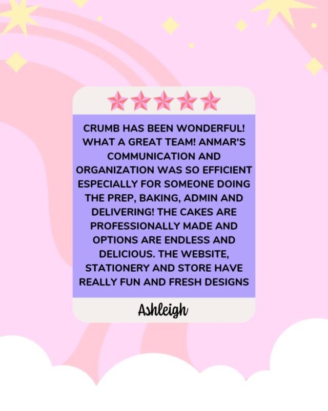 Reviews are our ultimate love language! 🥹🫶...​If you’ve recently enjoyed one of our cakes, could you take a moment to leave us a review on Google? ...This is a recent review we received  from Ashleigh, who ordered both a wedding AND birthday cake from is! 😍 Feedback like this truly makes our day! 🍰✨